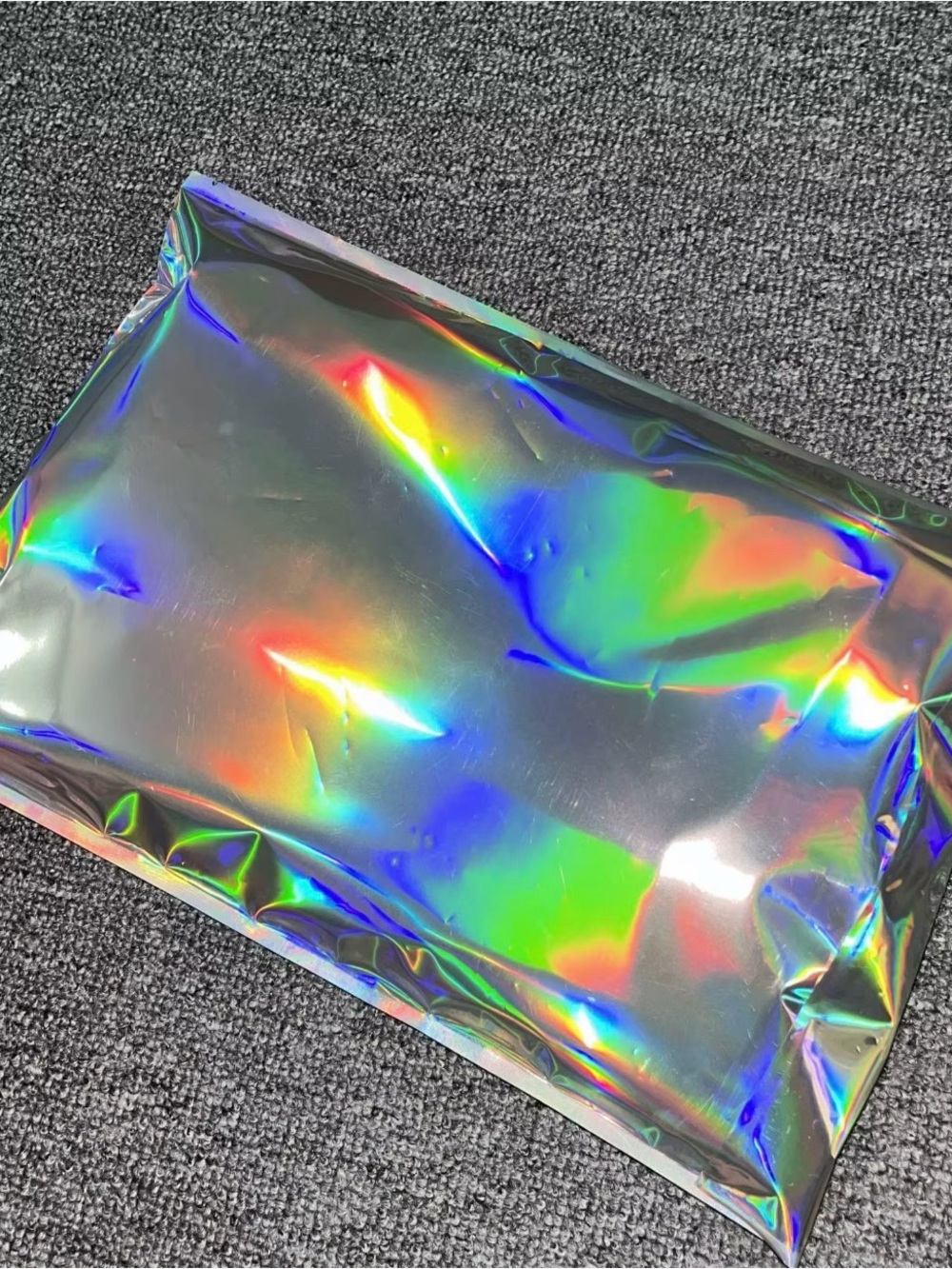 50 ct. Chrome/Silver Iridescent Metallic Polymailers- Rainbow Shine